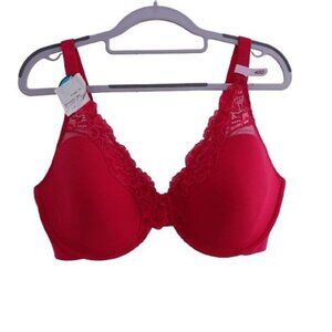 NEW Bali Women's One Smooth U Comfort Stretch Lace UW Red Size 40D DF0084